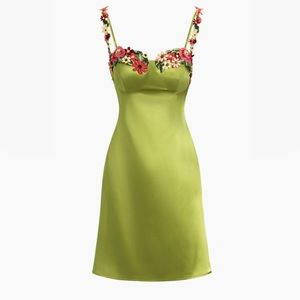 Commense Floral Satin Short Dress